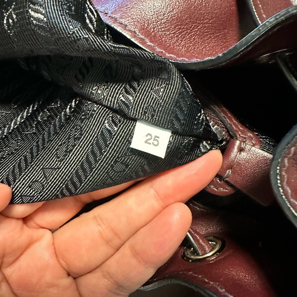 Prada Burgundy Leather Backpack - Picture 2 of 16
